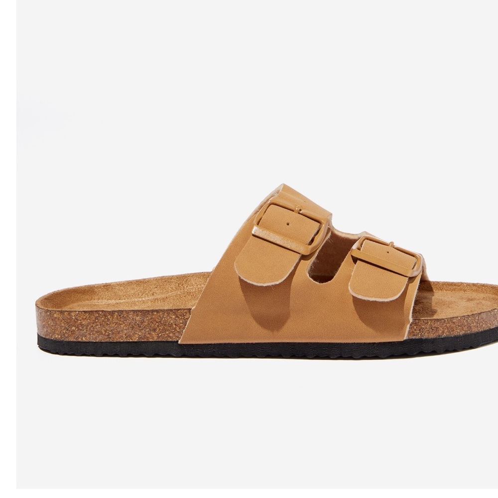 Men’s Cotton on Double buckle sandal SAND/TEXTURE NWT